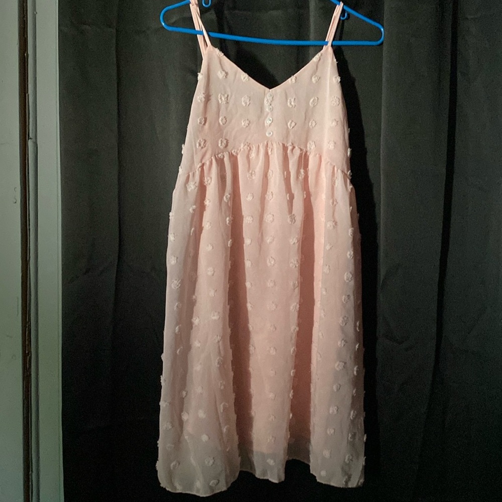 Womens pink spaghetti strap dress size Small